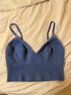 Polo by Ralph Lauren Blue Cable Knit Bralette